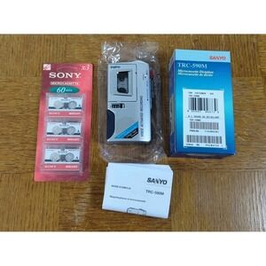SANYO TRC-590M Voice Activated Handheld MICROCASSETTE RECORDER - New Open Box